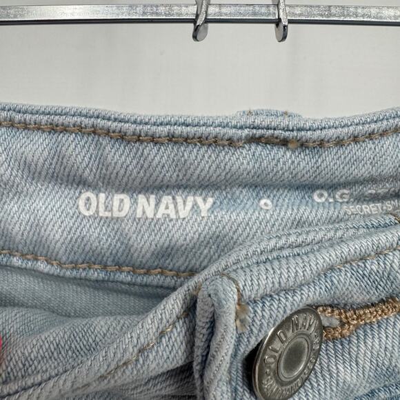 Old Navy OG Straight High Rise Light Wash Denim Jeans Baggy Womens Size 0 - Picture 5 of 8